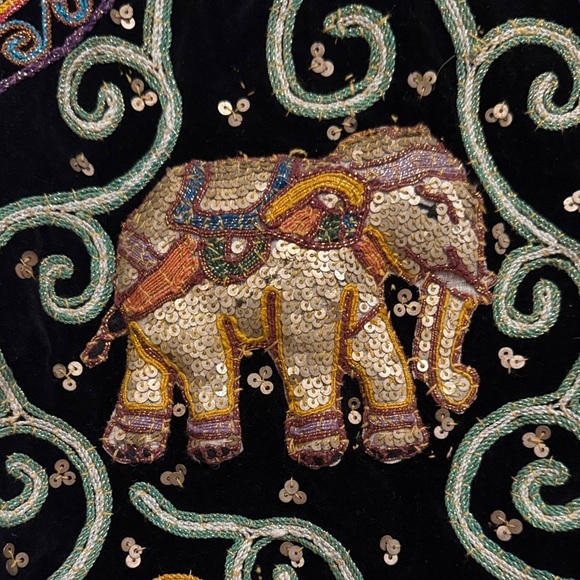 Ornate Black and Gold Embroidered Vest - Picture 2 of 10